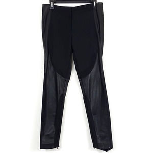 Zara Basic Black Faux Leather Moto Zip Ankle Leggings Women's Size Medium